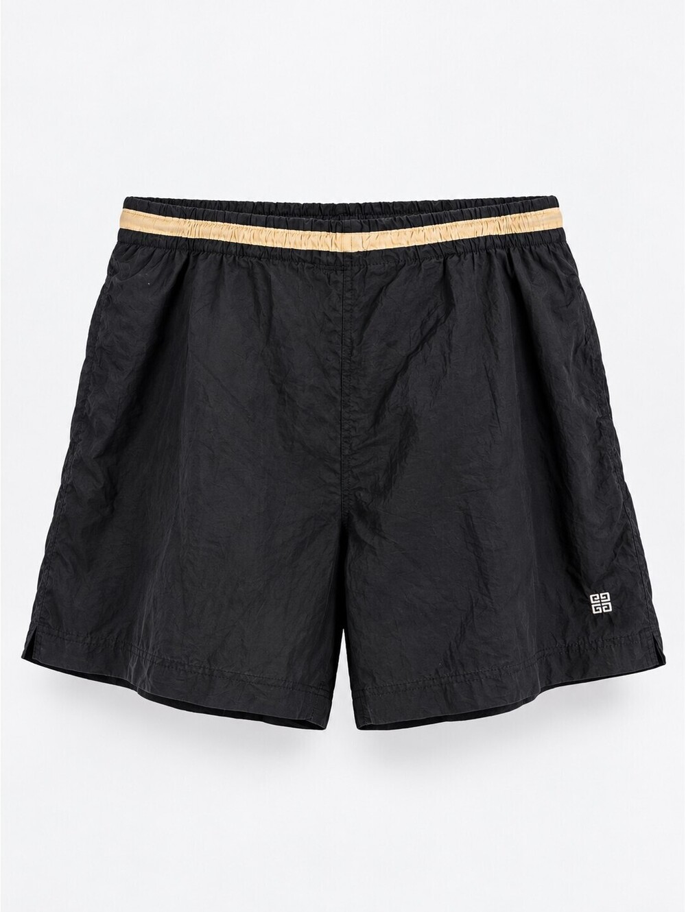 Vintage Givenchy Activewear Menâs XL Black Nylon Mesh Lined Shorts